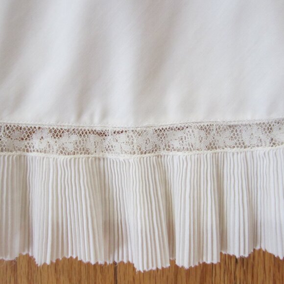 Barbizon Vintage Ivory Lace Embroidered Pleated Ruff Slip Little Miss 12 Rio - Picture 12 of 16